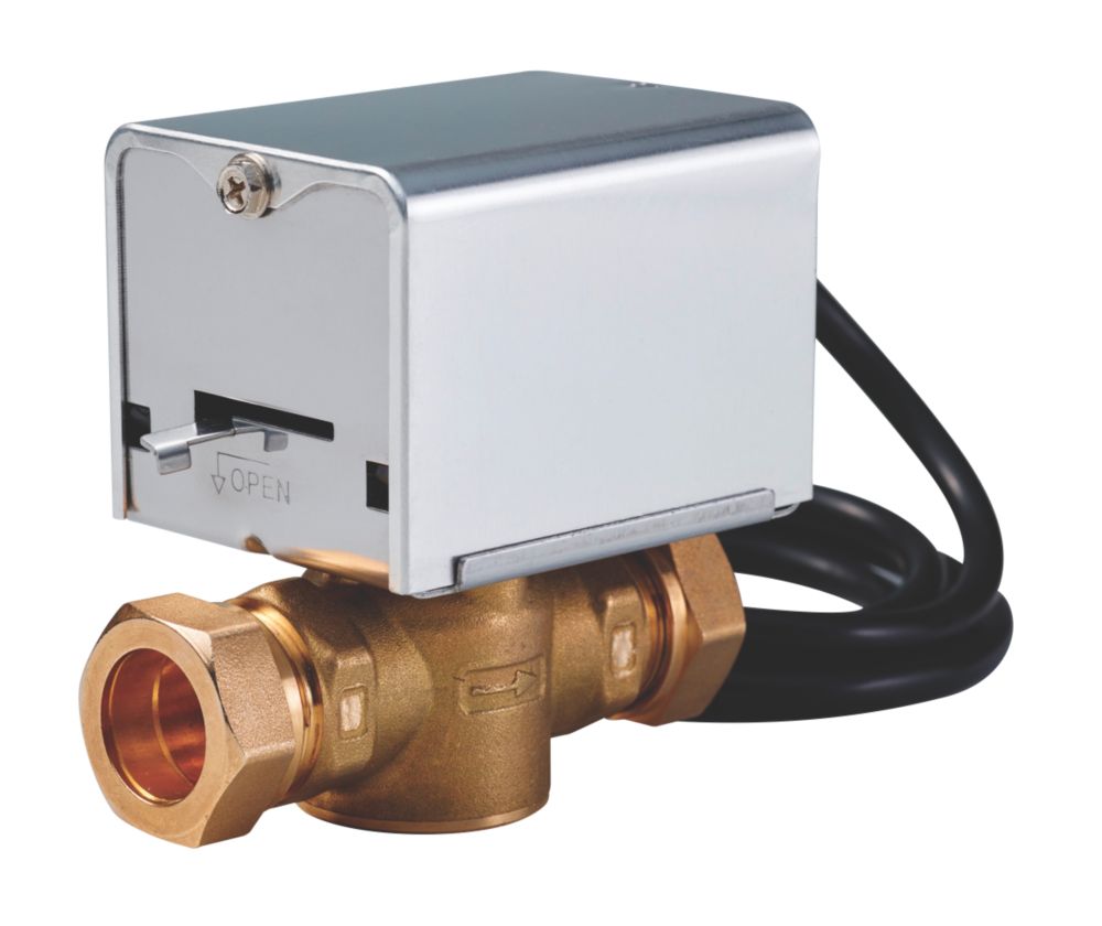 Flomasta  2 Port Motorised Valve 22mm 22mm Compression