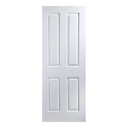 Jeld-Wen Atherton Primed White Wooden 4-Panel Internal Fire Door 1981mm x 838mm