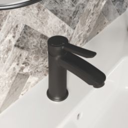 Bristan Apelo EcoStart Black 170mm Standard Lever Mono Basin Mixer Tap  With Clicker Waste