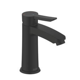 Bristan Apelo EcoStart Black 170mm Standard Lever Mono Basin Mixer Tap  With Clicker Waste