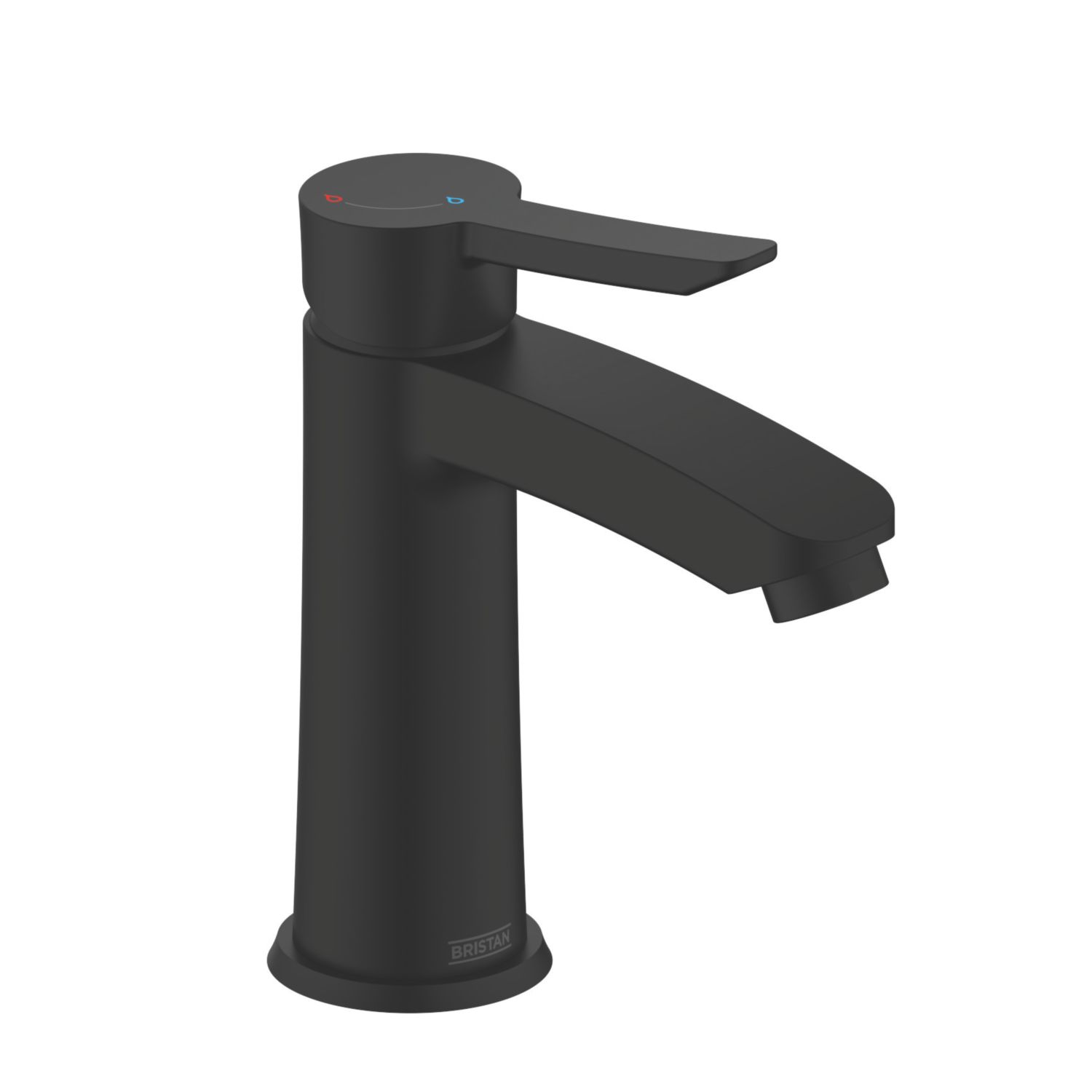 Bristan Apelo EcoStart Black 170mm Standard Lever Mono Basin Mixer Tap With Clicker Waste (898AJ)