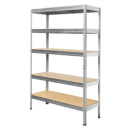 Refurb Essentials  5-Tier Metal Garage Shelving Unit 1200mm x 450mm x 1800mm