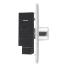 LAP  1-Gang 2-Way LED Dimmer Switch  Brushed Steel with Colour-Matched Inserts