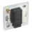 LAP  1-Gang 2-Way LED Dimmer Switch  Brushed Steel with Colour-Matched Inserts