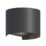 Calex Verona Outdoor LED Up & Down Wall Light Black 7W 400lm