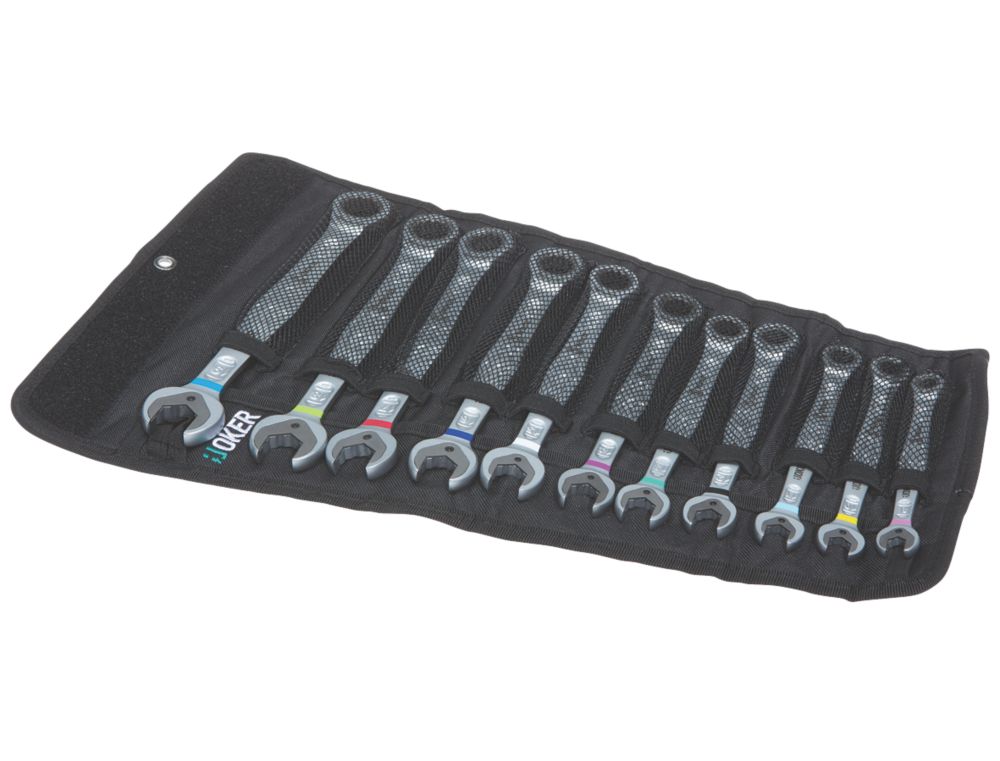 Wera Joker Combination Ratchet Spanner Set with Open-End 11 Pieces -  Screwfix