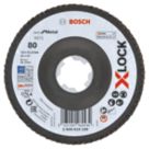 Bosch  X-Lock Metal 80 Grit Flap Disc 115mm (4 1/2")