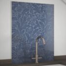 Country Living Acanthus Leaf Blue Kitchen Splashback 600mm x 750mm x 6mm