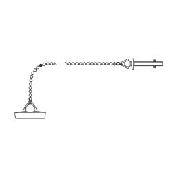 Flomasta Rubber Plug & Chain 12"