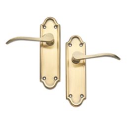 Designer Levers Kennington Fire Rated Latch Lever Door Handle Pair Antique Brass