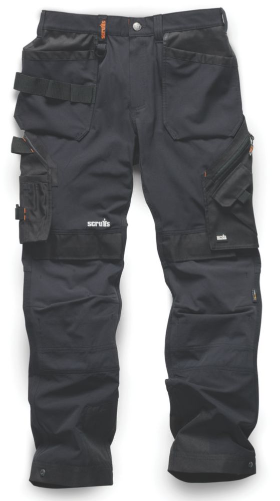 Scruffs Pro Flex Plus Work Trousers Black 30