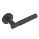 Eclipse Insignia Premium  Fire Rated Linear Lever On Rose Door Handle Pair Matt Black 1 Pair