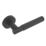 Eclipse Insignia Premium  Fire Rated Linear Lever On Rose Door Handle Pair Matt Black 1 Pair