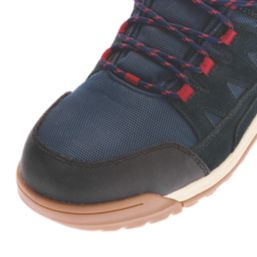 Site Scoria Size 8  Navy Blue/Red   Steel Toe Cap Safety Trainers