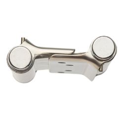 Smith & Locke Polished Chrome  Spring Hinge 100mm x 137mm