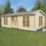 Shire Elveden 19' 6" x 10' (Nominal) Reverse Apex Timber Log Cabin