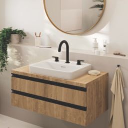 Hansgrohe Vernis Blend  Matt Black 266mm Standard Lever 2 Tap Holes Basin Mixer Tap