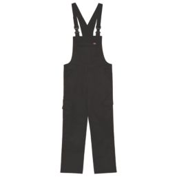 Dickies Everyday Bib and Brace Boiler suit/Coverall Black Large 35.5" W 31" L