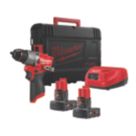Refurb Milwaukee M12FDD2-602X 12V 2 x 6.0Ah Li-Ion RedLithium Brushless Cordless Drill Driver