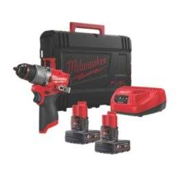 Refurb Milwaukee M12FDD2-602X 12V 2 x 6.0Ah Li-Ion RedLithium Brushless Cordless Drill Driver