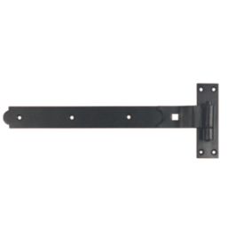 GateMate Black Cranked Band & Hook on Plate 164mm x 18" x 450mm 2 Pack