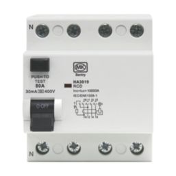 MK Sentry HA3019 80A 30mA 4-Pole A Curve 3-Phase RCD