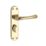 Serozzetta Ibra Lever on Backplate WC Door Handle Pair Polished Brass