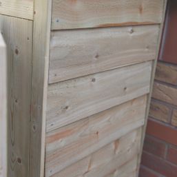 Forest  3' x 1' 6" (Nominal) Pent Overlap Timber Garden Store