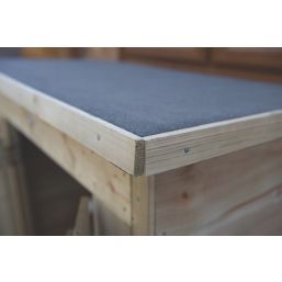 Forest  3' x 1' 6" (Nominal) Pent Overlap Timber Garden Store