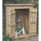 Forest  3' x 1' 6" (Nominal) Pent Overlap Timber Garden Store