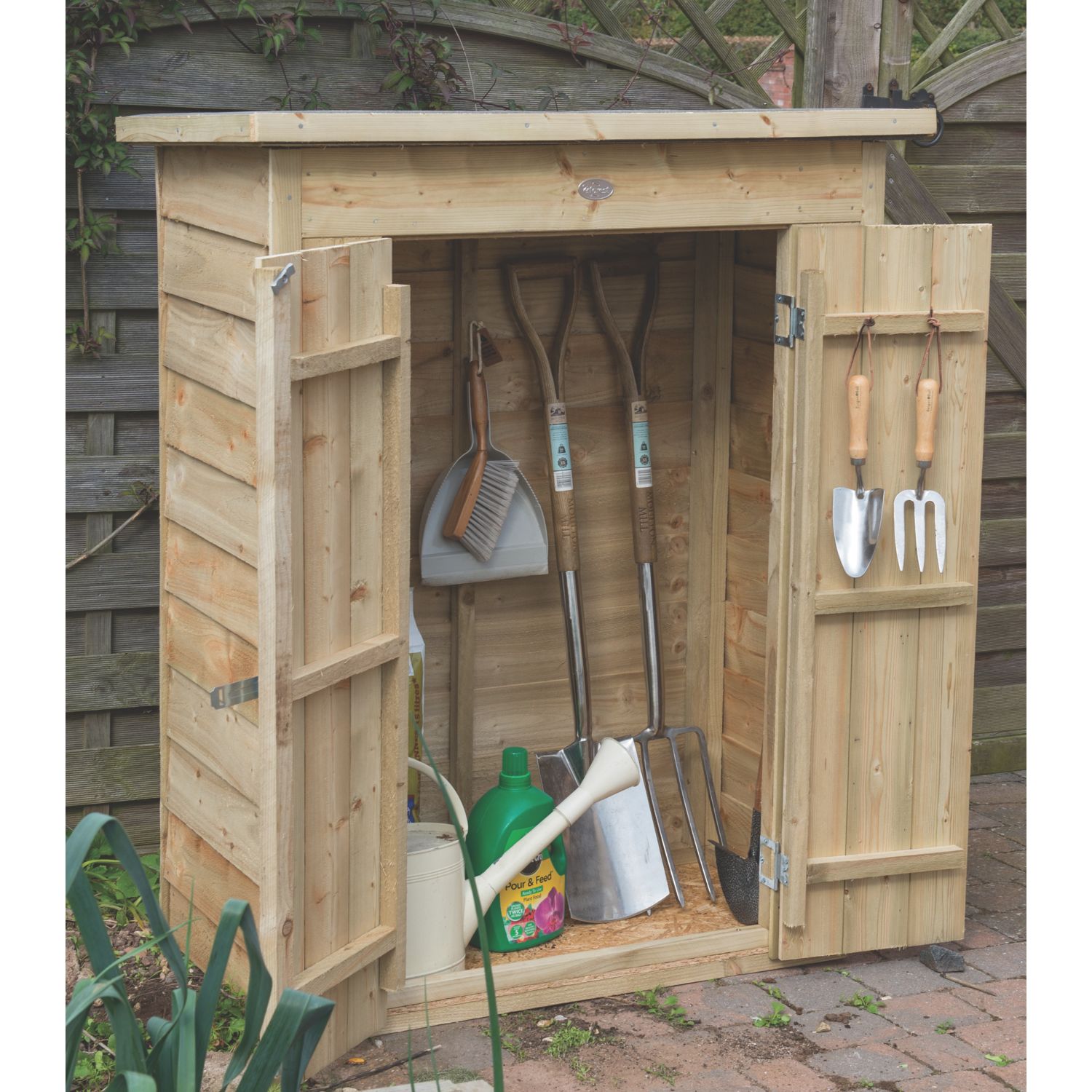 Forest 3' 6" x 1' 6" (Nominal) Pent Overlap Timber Garden Store (8995X)