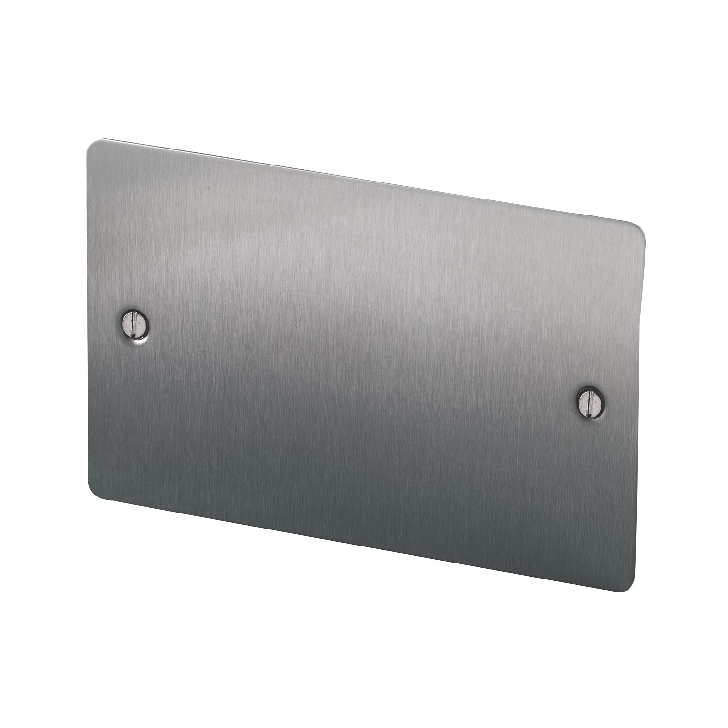 LAP 2-Gang Blanking Plate Brushed Stainless Steel (89996)