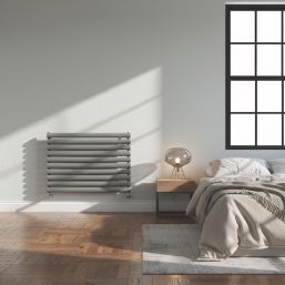 Flomasta  600mm x 1000mm 2189BTU Anthracite Horizontal Designer Radiator