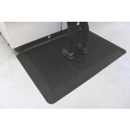 COBA Fatigue-Lock Workplace Safety Matting Black 150mm x 150mm 4 Pack