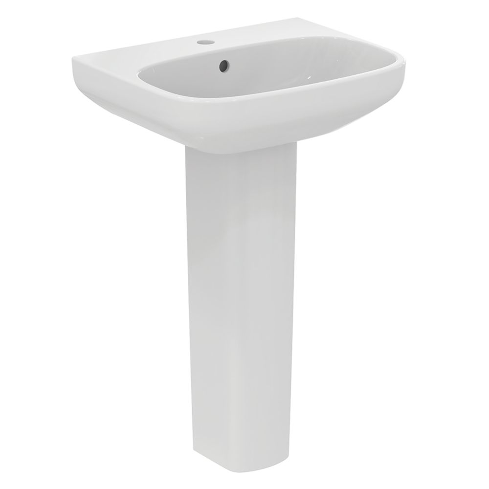 Ideal Standard i.life Cloakroom Basin and Pedestal 35cm 1 Tap Hole