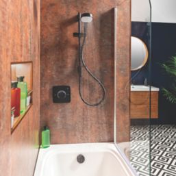 Mira Evoco Rear-Fed Concealed Matt Black Thermostatic Built-In Mixer Shower & Bath Fill