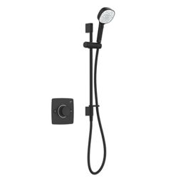 Mira Evoco Rear-Fed Concealed Matt Black Thermostatic Built-In Mixer Shower & Bath Fill