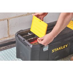 19 in. Plastic Tool Box with Metal Latches and Removable Tool Tray –  Presentation Depot