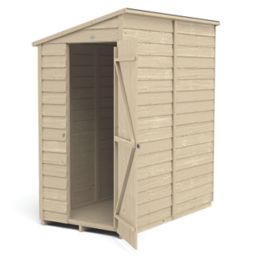 Forest  3' 6" x 6' (Nominal) Pent Overlap Timber Shed with Assembly