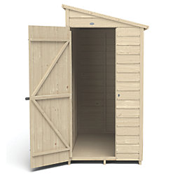 Forest  3' 6" x 6' (Nominal) Pent Overlap Timber Shed with Assembly