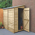 Forest  3' 6" x 6' (Nominal) Pent Overlap Timber Shed with Assembly