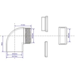 McAlpine ABS32/35A-CB Compression Connector 90° 42mm