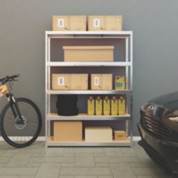 Garage Select 4 Shelf Boltless Storage Unit - Twin Pack