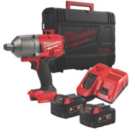Refurb Milwaukee M18 ONEFHIWF34-502X FUEL 18V 2 x 5.0Ah Li-Ion RedLithium Brushless Cordless ONE-KEY Impact Wrench
