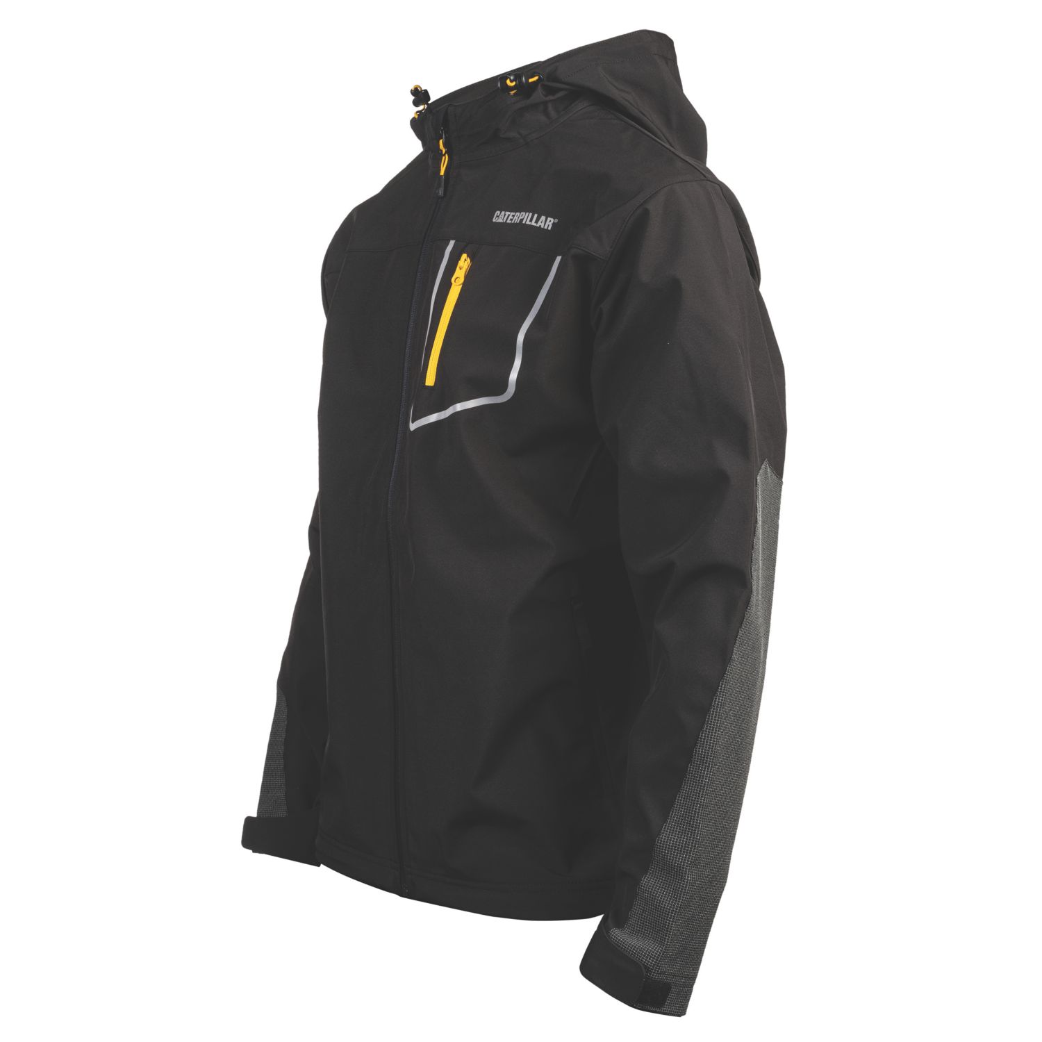 CAT Capstone Hooded Soft Shell Jacket Black X Large 46-48" Chest (899VF)