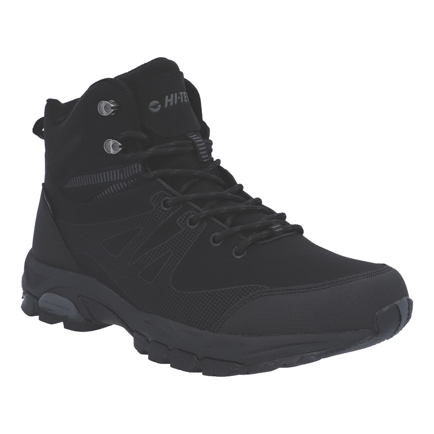 Hi-Tec Jackdaw Mid Size 13 Black Waterproof Non Safety Work Boots (899XE)