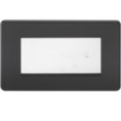 Knightsbridge Screwless 4-Module Modular Faceplate Matt Black