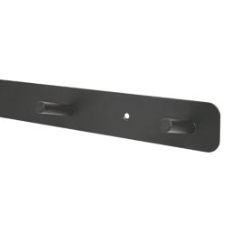 Essentials 6-Hook Rail Matt Black 650mm x 45mm