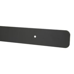 Essentials 6-Hook Rail Matt Black 650mm x 45mm