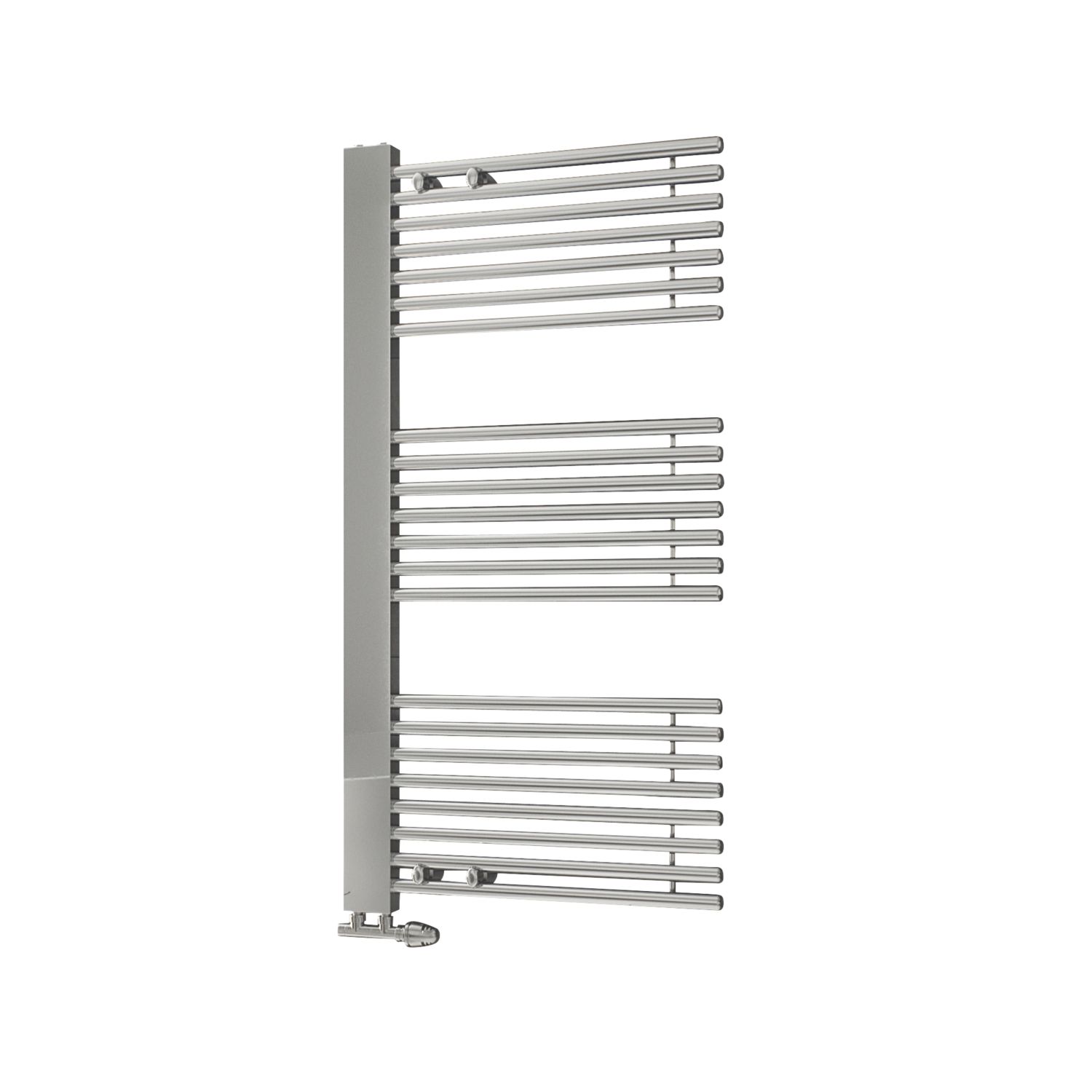 Ximax 800mm x 600mm 1419BTU Chrome Flat Designer Towel Radiator (9002V)